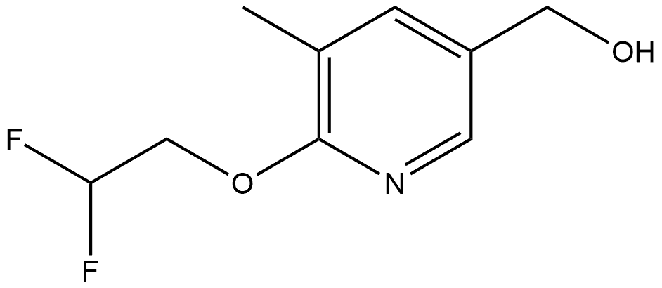 6-(2,2-Difluoroethoxy)-5-methyl-3-pyridinemethanol,1373864-62-0,结构式