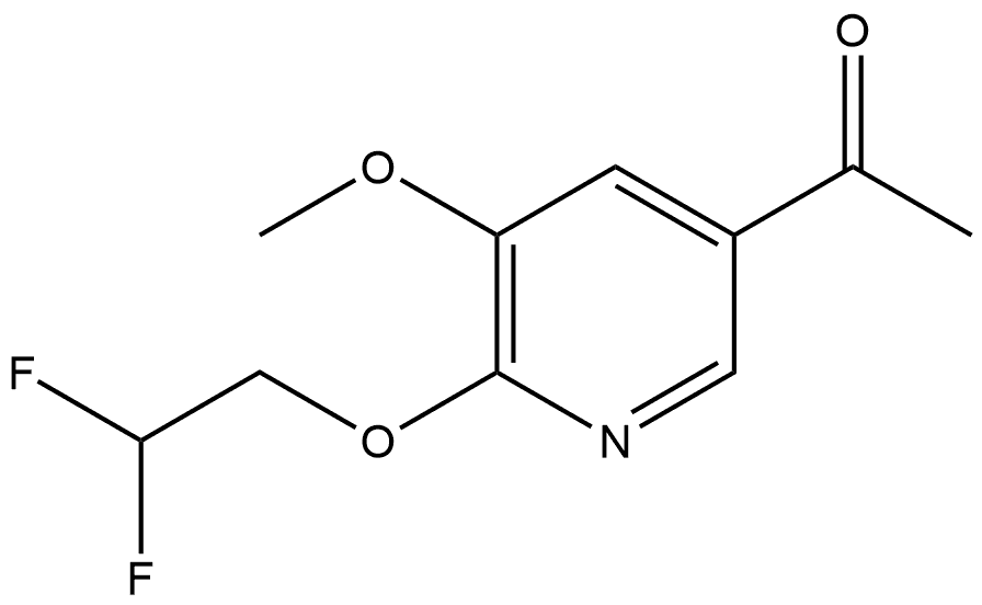 Ethanone, 1-[6-(2,2-difluoroethoxy)-5-methoxy-3-pyridinyl]- Structure