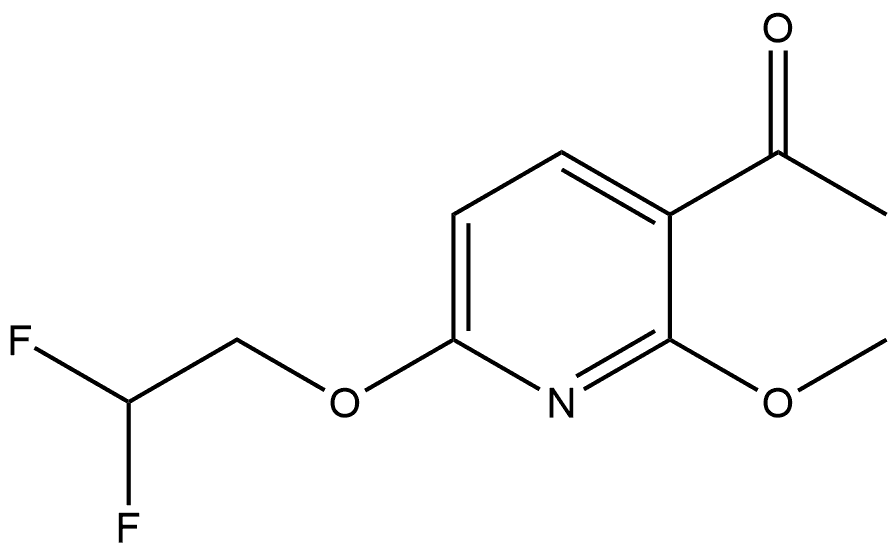 1-[6-(2,2-Difluoroethoxy)-2-methoxy-3-pyridinyl]ethanone Struktur