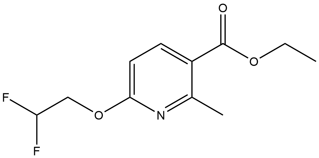 Ethyl 6-(2,2-difluoroethoxy)-2-methyl-3-pyridinecarboxylate Structure
