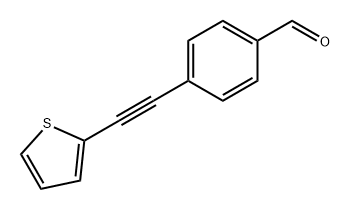 Benzaldehyde, 4-[2-(2-thienyl)ethynyl]-,1374251-84-9,结构式