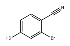 Benzonitrile, 2-bromo-4-mercapto- Struktur