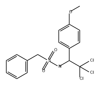 Benzenemethanesulfonamide, N-[2,2,2-trichloro-1-(4-methoxyphenyl)ethyl]- Structure