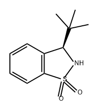 1,2-Benzisothiazole, 3-(1,1-dimethylethyl)-2,3-dihydro-, 1,1-dioxide, (3R)- Structure