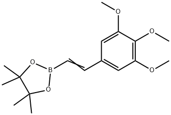 1,3,2-Dioxaborolane, 4,4,5,5-tetramethyl-2-[2-(3,4,5-trimethoxyphenyl)ethenyl]- Structure