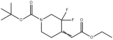 tert-Butyl 4-(2-ethoxy-2-oxoethyl)-5,5-difluoro-5,6-dihydropyridine-1(2h)-carboxylate Structure
