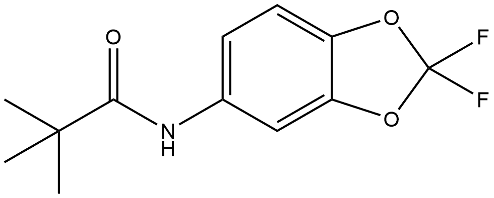 N-(2,2-Difluoro-1,3-benzodioxol-5-yl)-2,2-dimethylpropanamide 结构式