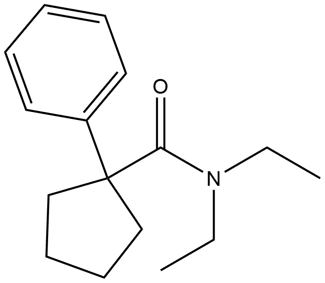 N,N-Diethyl-1-phenylcyclopentanecarboxamide Structure