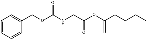 Glycine, N-[(phenylmethoxy)carbonyl]-, 1-methylenepentyl ester Structure