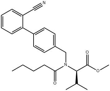 D-Valine, N-[(2'-cyano[1,1'-biphenyl]-4-yl)methyl]-N-(1-oxopentyl)-, methyl ester|缬沙坦杂质34