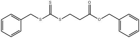 Propanoic acid, 3-[[[(phenylmethyl)thio]thioxomethyl]thio]-, phenylmethyl ester Structure