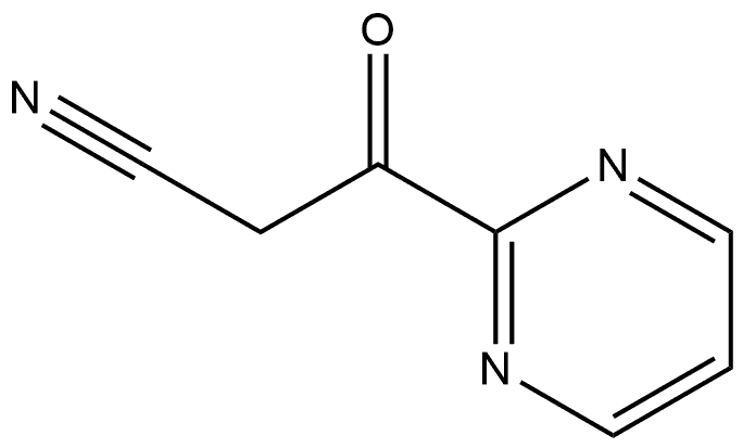 2-Pyrimidinepropanenitrile, β-oxo- Structure