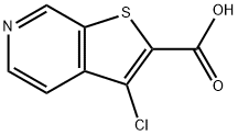 Thieno[2,3-c]pyridine-2-carboxylic acid, 3-chloro- Structure