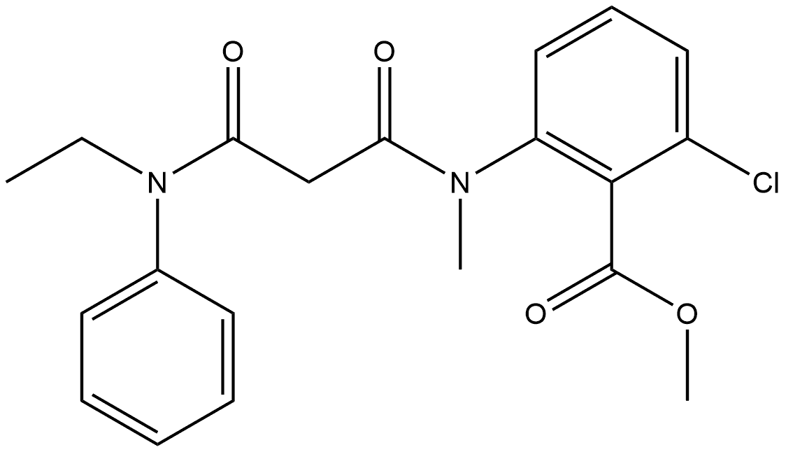 Benzoic acid, 2-chloro-6-[[3-(ethylphenylamino)-1,3-dioxopropyl]methylamino]-, methyl ester