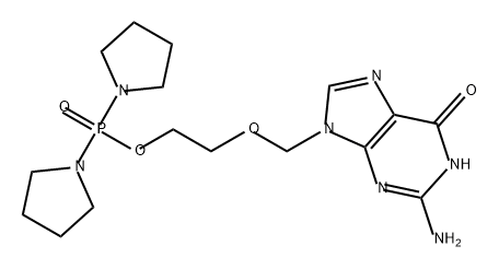 Phosphinic acid, P,P-di-1-pyrrolidinyl-, 2-[(2-amino-1,6-dihydro-6-oxo-9H-purin-9-yl)methoxy]ethyl ester