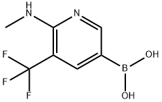 (6-(甲基氨基)-5-(三氟甲基)吡啶-3-基)硼酸, 1380593-75-8, 结构式