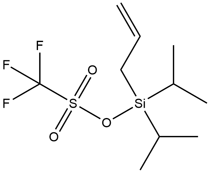 Methanesulfonic acid, 1,1,1-trifluoro-, bis(1-methylethyl)-2-propen-1-ylsilyl ester Struktur