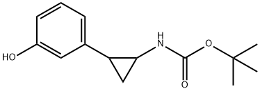 Carbamic acid, N-[2-(3-hydroxyphenyl)cyclopropyl]-, 1,1-dimethylethyl ester Struktur