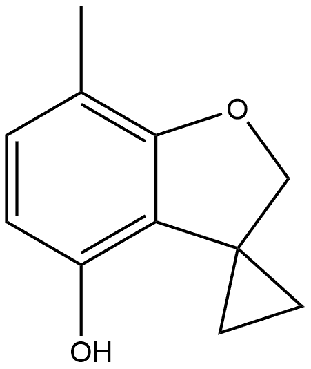 7-Methyl-2H-spiro[benzofuran-3,1'-cyclopropan]-4-ol|7-甲基-2H-螺[苯并呋喃-3,1'-环丙烷]-4-醇