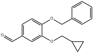 3-(Cyclopropylmethoxy)-4-(phenylmethoxy)benzaldehyde Structure