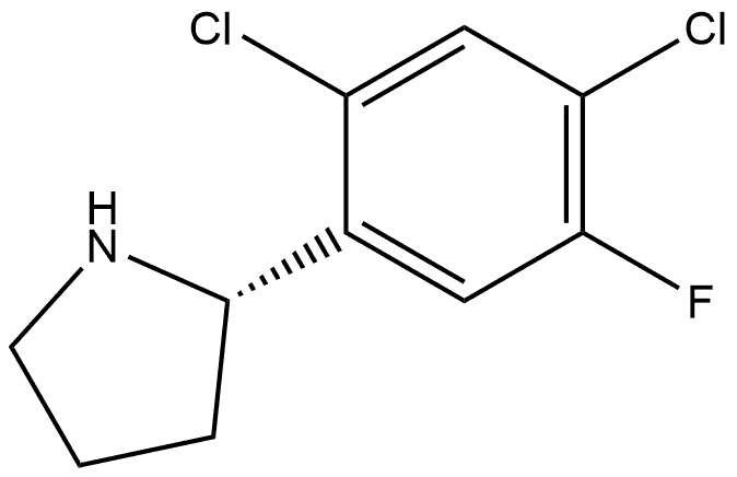 (2S)-2-(2,4-Dichloro-5-fluorophenyl)pyrrolidine Struktur