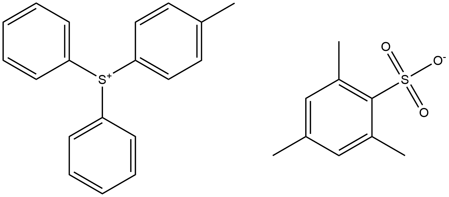 Sulfonium, (4-methylphenyl)diphenyl-, 2,4,6-trimethylbenzenesulfonate Structure