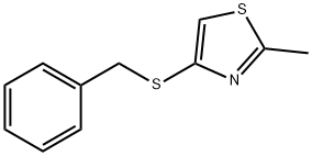 Thiazole, 2-methyl-4-[(phenylmethyl)thio]- Structure