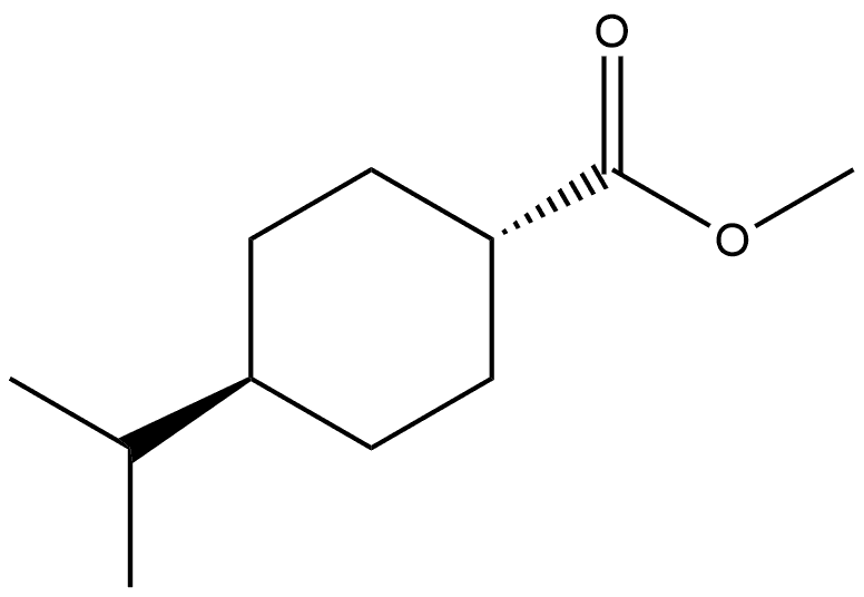 Cyclohexanecarboxylic acid, 4-(1-methylethyl)-, methyl ester, trans- Structure