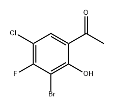 1-(3-溴-5-氯-4-氟-2-羟基苯基)乙烷-1-酮,1382997-15-0,结构式