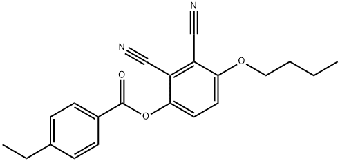 Benzoic acid, 4-ethyl-, 4-butoxy-2,3-dicyanophenyl ester Struktur