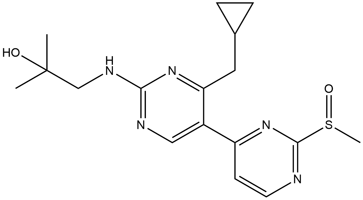 1-[[4′-(Cyclopropylmethyl)-2-(methylsulfinyl)[4,5′-bipyrimidin]-2′-yl]amino]-2-methyl-2-propanol