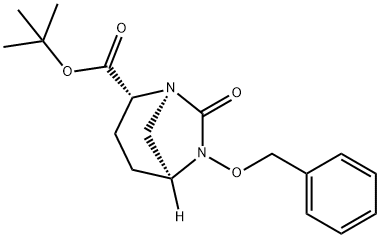 1,6-Diazabicyclo[3.2.1]octane-2-carboxylic acid, 7-oxo-6-(phenylmethoxy)-, 1,1-dimethylethyl ester, (1S,2R,5S)- Structure