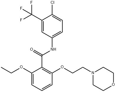 N-[4-Chloro-3-(trifluoromethyl)phenyl]-2-ethoxy-6-[2-(4-morpholinyl)ethoxy]benzamide Structure