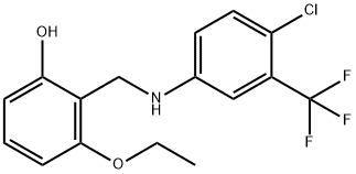 2-[[[4-Chloro-3-(trifluoromethyl)phenyl]amino]methyl]-3-ethoxyphenol,1383934-30-2,结构式