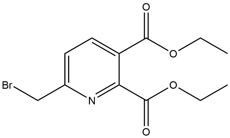Diethyl 6-(bromomethyl)pyridine-2,3-
dicarboxylate Structure