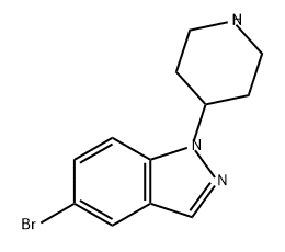 1H-Indazole, 5-bromo-1-(4-piperidinyl)- Structure