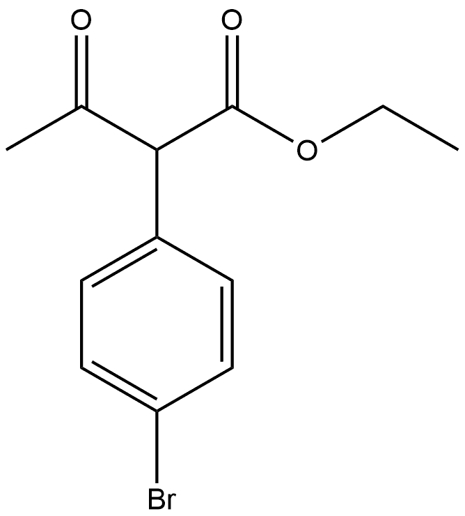 Α-乙酰基-4-溴苯乙酸乙酯 结构式