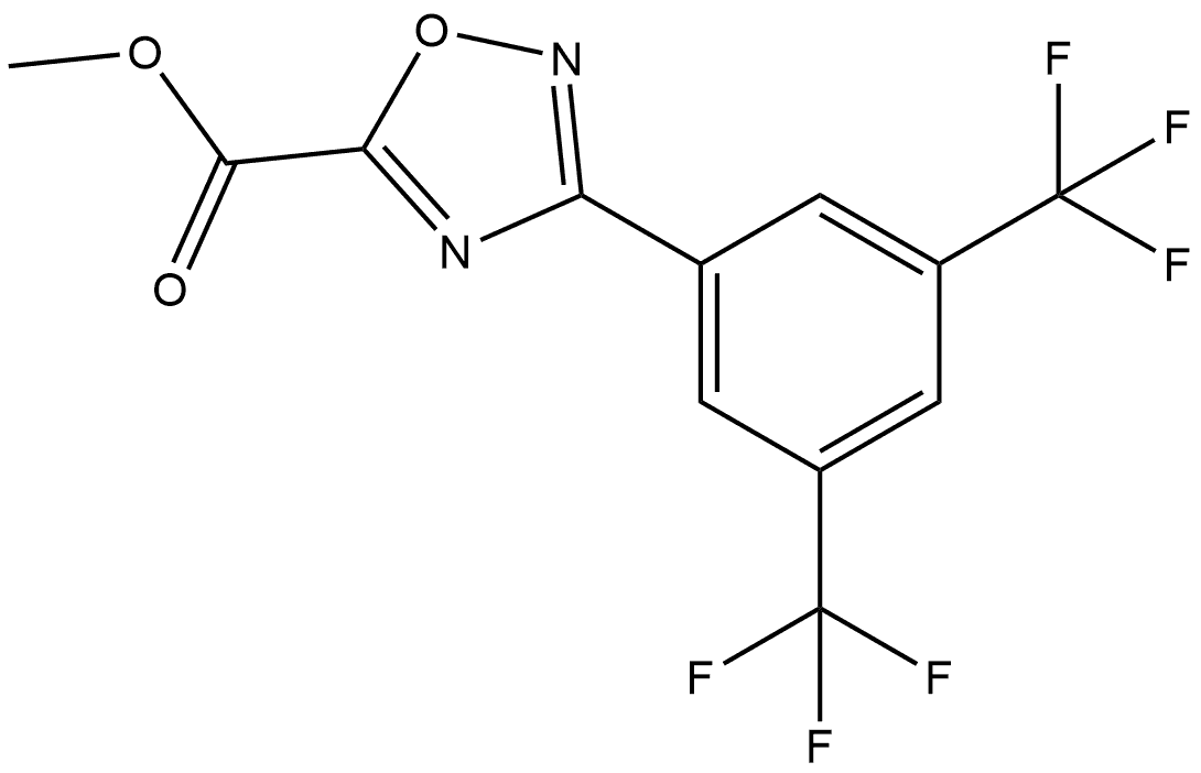 Methyl 3-[3,5-Bis(trifluoromethyl)phenyl]-1,2,4-oxadiazole-5-carboxylate Structure