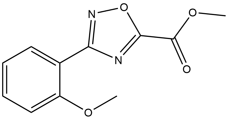 3-(2-甲氧基苯基)-1,2,4-噁二唑-5-甲酸甲酯 结构式