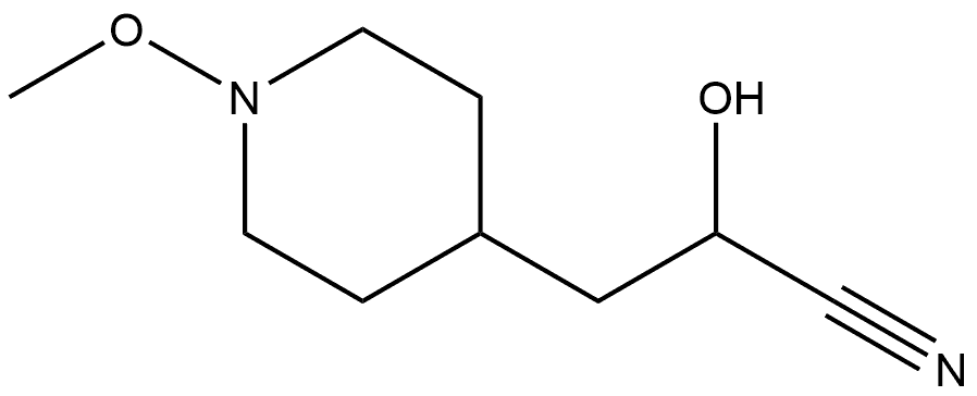 2-hydroxy-3-(1-methoxypiperidin-4-yl)propanenitrile Structure