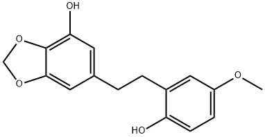 1,3-Benzodioxol-4-ol, 6-[2-(2-hydroxy-5-methoxyphenyl)ethyl]- Structure