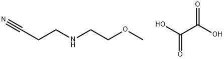 Propanenitrile, 3-[(2-methoxyethyl)amino]-, ethanedioate (1:1) Structure