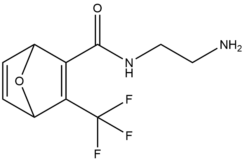 2-(3-(Trifluoromethyl)-7-oxabicyclo[2.2.1]hepta-2,5-diene
-2-carboxamido)ethan-1-ammonium trifluoroacetate Structure