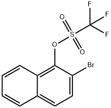 Methanesulfonic acid, 1,1,1-trifluoro-, 2-bromo-1-naphthalenyl ester Struktur