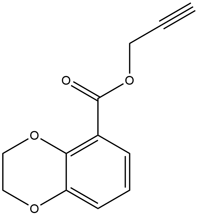 2-Propyn-1-yl 2,3-dihydro-1,4-benzodioxin-5-carboxylate 结构式