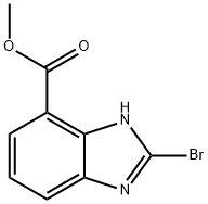 1H-Benzimidazole-7-carboxylic acid, 2-bromo-, methyl ester Struktur