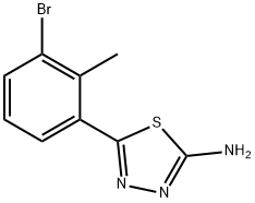 2-氨基-5-(3-溴-2-甲基苯基)-1,3,4-噻二唑 结构式