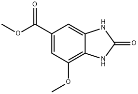 1H-Benzimidazole-5-carboxylic acid, 2,3-dihydro-7-methoxy-2-oxo-, methyl ester Structure