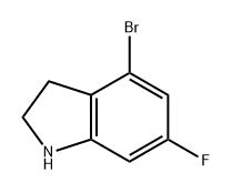 1H-Indole, 4-bromo-6-fluoro-2,3-dihydro- Struktur