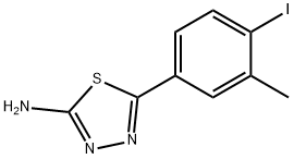2-氨基-5-(4-碘-3-甲基苯基)-1,3,4-噻二唑 结构式